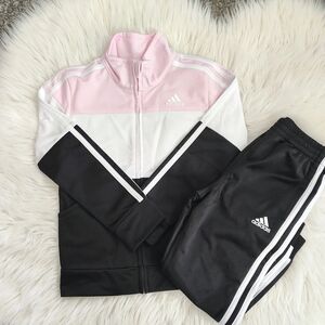 Adidas Pink and Black Track Suit